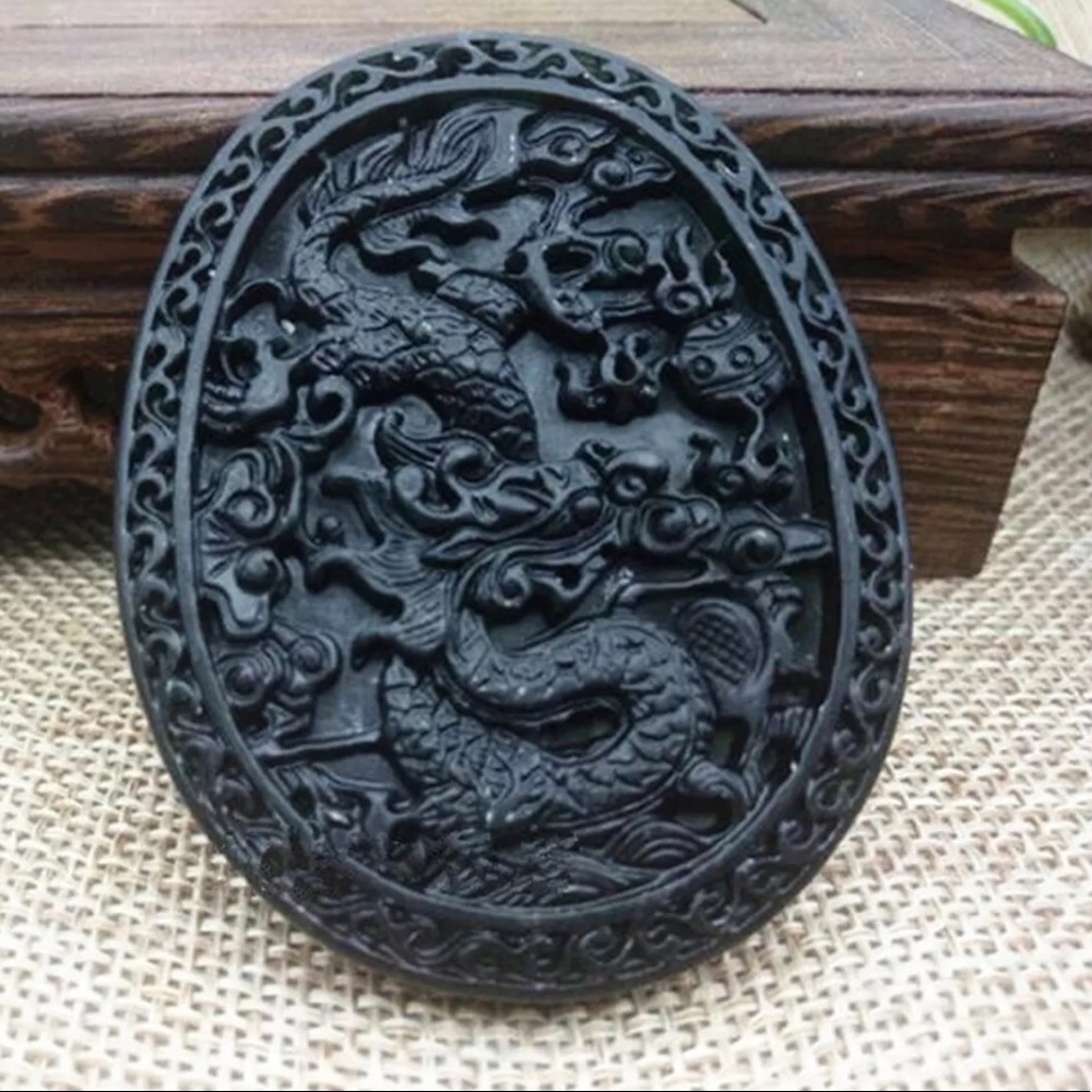 Hand Carved  Dragon Lucky Amulet